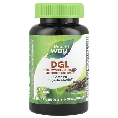 Nature's Way, DGL, lukrecja, 100 tabletek do żucia Nature's Way, DGL, lukrecja, 100 tabletek do żucia