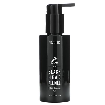Nacific, Black Head All Kill, Bubble Cleansing Pack, 4,73 Fl Oz (140 ml)