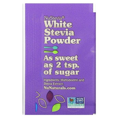Nunaturals, Nustevia, White Stevia Powder, 1000 Packets, 2.23 lbs (1000 g)