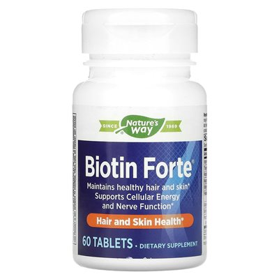 Nature's Way, Biotyna Forte, 60 tabletek Nature's Way, Biotyna Forte, 60 tabletek