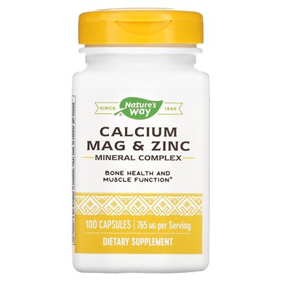 Nature's Way, Calcium Magnesium & Zink Mineral Complex, 765 mg, 100 Kapseln (255 mg pro Kapsel)
