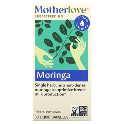 Motherlove, Stillen, Moringa, 60 Flüssigkapseln