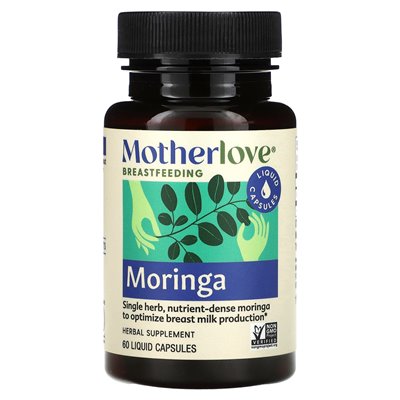Motherlove, Stillen, Moringa, 60 Flüssigkapseln