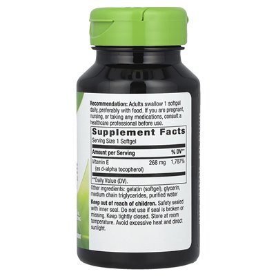 Nature's Way, Vitamin E, 268 mg, 100 softgels