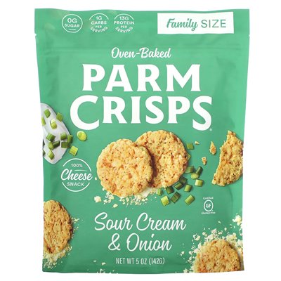 Parmcrisps, im Ofen gebacken, Sauerrahm und Zwiebeln, 5 oz (142 g)