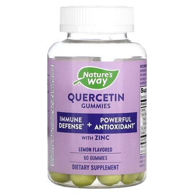 Nature's Way, Quercetyn Gummi with Zinc, Lemon, 60 Gummies