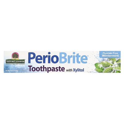 Nature's Answer, PerioBrite, Toothpaste with Xylitol, Flouride-Free, Wintermint, 4 oz (113.4 g) Nature's Answer, PerioBrite, Toothpaste with Xylitol, Flouride-Free, Wintermint, 4 oz (113.4 g)