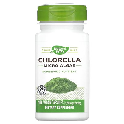 Nature's Way, Chlorella, Microalgae, 1,230 mg, 100 vegan capsules (410 mg per capsule)