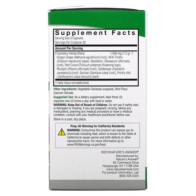 Nature's Answer Liver Support 1500mg 90 Vegetarian Capsules (500mg per capsule)