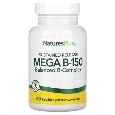 Naturesplus, trwałe wydanie Mega B-150, 60 tabletek Naturesplus, trwałe wydanie Mega B-150, 60 tabletek
