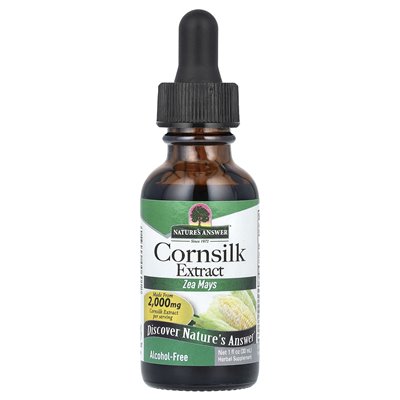 Odpowiedź natury, ekstrakt z Cornsilk, bez alkoholu, 2000 mg, 1 fl oz (30 ml)