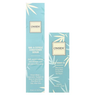 Onsen Secret, Nägel & Conditioner Cube & Nail Reboot Oil Set, 2-teiliges Set