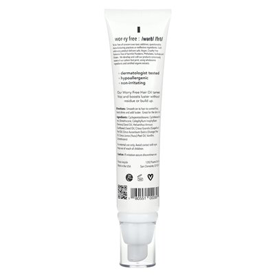Original Sprout Inc, Worry Free, Olejek do Włosów, 4 uncji fl (120 ml) Original Sprout Inc, Worry Free, Olejek do Włosów, 4 uncji fl (120 ml)