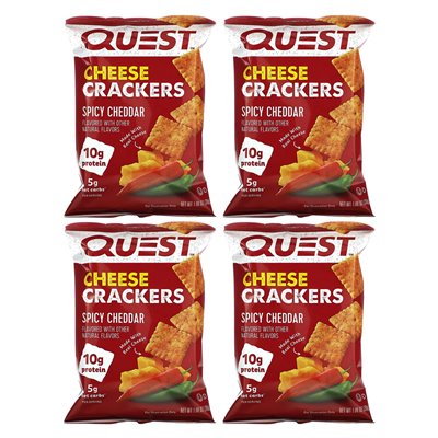Quest Nutrition, Crackers, Spicy Cheddar, 4 Bags 1.06 oz (30 g)