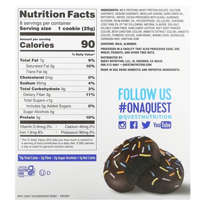 Quest Nutrition, Frosted Cookies, Ciasto czekoladowe, 8 ciastek, 0,88 uncji (25 g) każdy Quest Nutrition, Frosted Cookies, Ciasto czekoladowe, 8 ciastek, 0,88 uncji (25 g) każdy