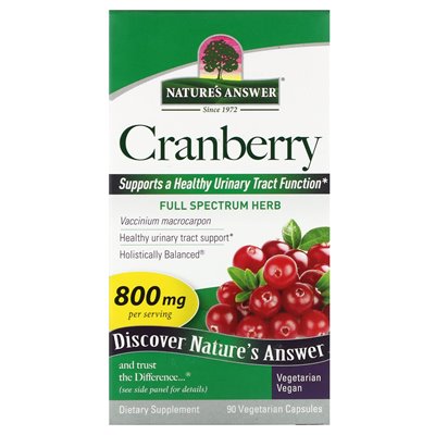 Odpowiedź natury, żurawina, 800 mg, 90 kapsułek wegetariańskich (400 mg na kapsułkę)