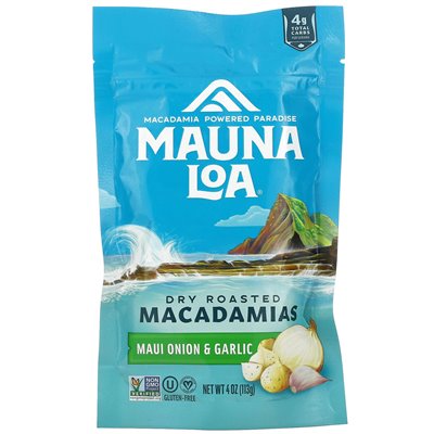 Mauna Loa, sucha prażona makadamias, Maui Oniona i czosnek, 4 uncje (113 g)