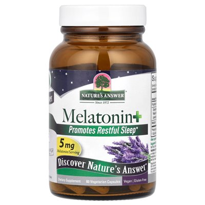 Nature's Answer, Melatonin+, 5mg, 60 Vegetarian Capsules