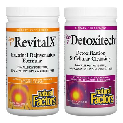 Czynniki naturalne, 7-dniowe całkowite oczyszczanie żywieniowe z Revitalx i Detoxitech, 1,33 funta (603,5 g) Czynniki naturalne, 7-dniowe całkowite oczyszczanie żywieniowe z Revitalx i Detoxitech, 1,33 funta (603,5 g)