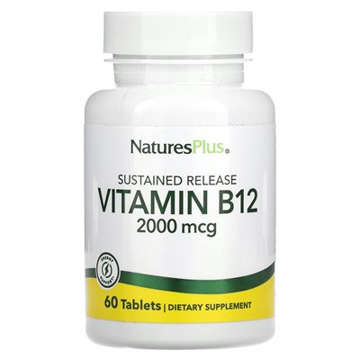 Naturesplus, Vitamin B12, 2000 mcg, 60 tablets