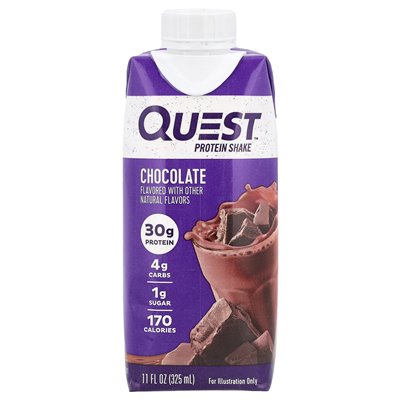 Quest Nutrition, protein Shake, czekolada, 4 koktajle, 11 fl oz (325 ml)