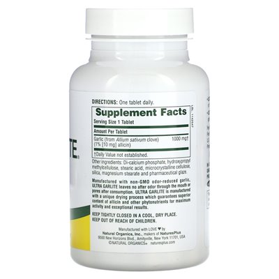 Naturesplus, Ultra Garlite Long Release, 1000 mg, 90 Tabletten