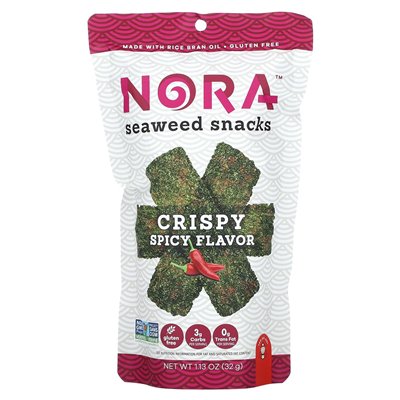 Nora Snacks, Seetang-Snacks, knusprig würzig, 1,13 oz (32 g)