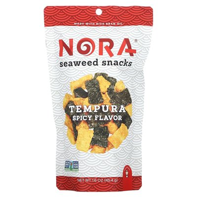Przekąski Nora, przekąski z wodorostów, Tempura Picy, 1,6 uncji (45,4 g)