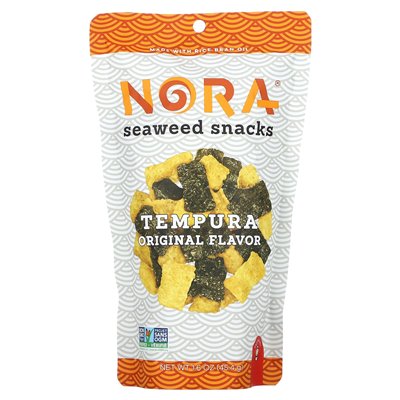 Nora snacks, seaweed snacks, Original Tempura, 1.6 oz (45.4 g)