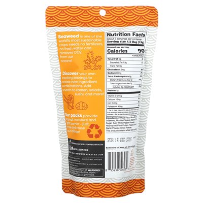 Nora snacks, seaweed snacks, Original Tempura, 1.6 oz (45.4 g)