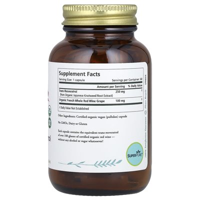 Pure Synergy, SuperPure® Resveratrol, 60 Capsules