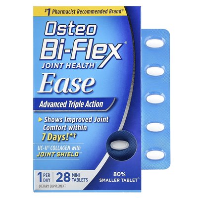 Osteo Bi-Flex, Wspólne zdrowie, łatwość, zaawansowane potrójne działanie, 28 mini tabletek
