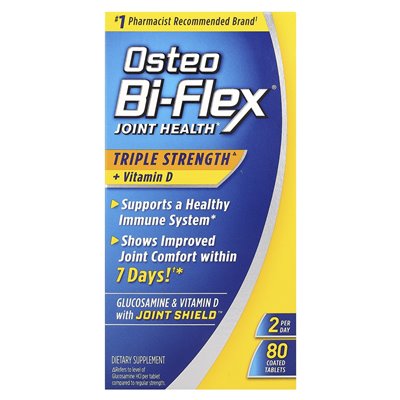 Osteo bi-flex, zdrowie stawowe + witamina D, potrójna siła, 80 tabletek powlekanych Osteo bi-flex, zdrowie stawowe + witamina D, potrójna siła, 80 tabletek powlekanych