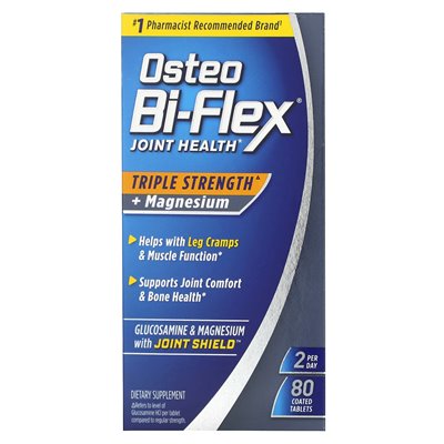 Osteo bi-flex, zdrowie stawowe, potrójna siła + magnez, 80 tabletek powlekanych Osteo bi-flex, zdrowie stawowe, potrójna siła + magnez, 80 tabletek powlekanych