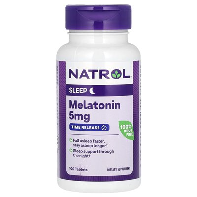 Natrol, Melatonin, Time Release, Extra Strength, 5 mg, 100 tabletek Natrol, Melatonin, Time Release, Extra Strength, 5 mg, 100 tabletek