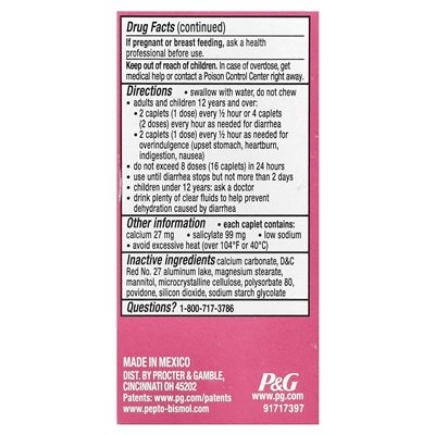Pepto Bismol, subaliicelan bibmutowy, 40 kapleczek
