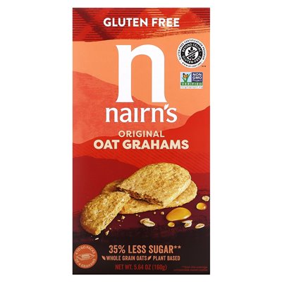 Nairn's, Oat Grahams, bezglutenowy, oryginał, 5,64 uncji (160 g)