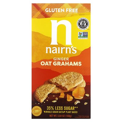 Nairn's, Oat Grahams, Gluten Free, Ginger, 5.64 oz (160 g)