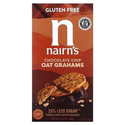 Nairn's, Oat Grahams, bezglutenowe, czekoladowe chip, 5,64 uncji (160 g) Nairn's, Oat Grahams, bezglutenowe, czekoladowe chip, 5,64 uncji (160 g)
