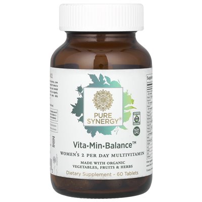 Pure Synergy, Vita-Min Balance, 2 Kobiet dziennie multiwitamina, 60 tabletek