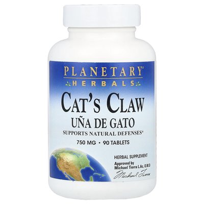 Planetary Herbals, Cat's Claw, 750 mg, 90 tabletek