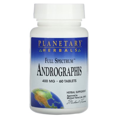 Zioły planetarne, Full Spectrum ™ Andrographis, 400 mg, 60 tabletek