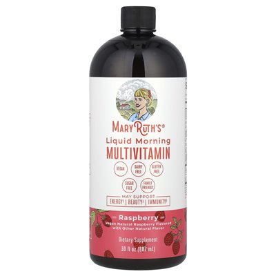 Maryruth's, Liquid Morning Multiwitamin, malina, 30 fl Oz (887 ml)