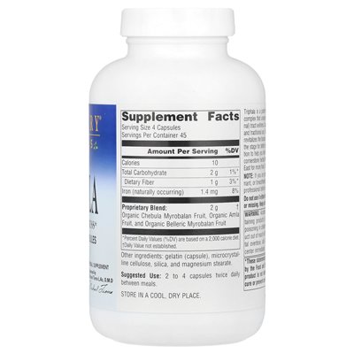 Planetary Herbals, Triphala, 2000 mg, 180 Kapseln (500 mg pro Kapsel)