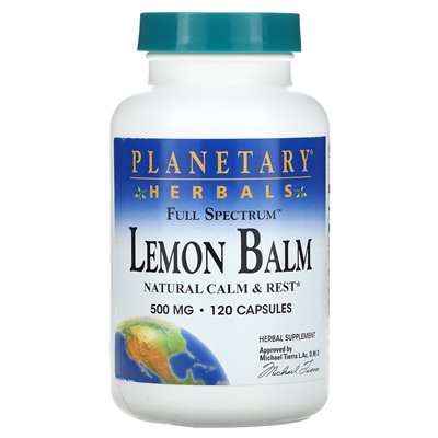 Planetary Herbs, Full Spectrum™ Lemon Balm, 1000 mg, 120 Capsules (500 mg per capsule)