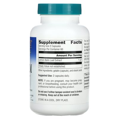 Planetarne Zioły, Balsam cytrynowy Full Spectrum ™, 1000 mg, 120 kapsułek (500 mg na kapsułkę) Planetarne Zioły, Balsam cytrynowy Full Spectrum ™, 1000 mg, 120 kapsułek (500 mg na kapsułkę)