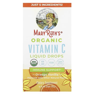 Maryruth's, organiczna witamina C. płyty, pomarańczowa wanilia, 4 fl oz (120 ml)