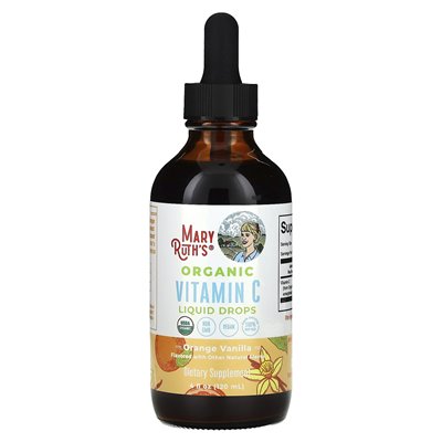 Maryruth's, organiczna witamina C. płyty, pomarańczowa wanilia, 4 fl oz (120 ml)