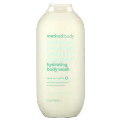 Metoda, nawilżające mycie ciała, mleko kokosowe, 18 fl oz (532 ml)