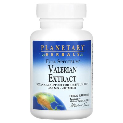 Planetary Herbs, Baldrian Full Spectrum™-Extrakt, 650 mg, 60 Tabletten